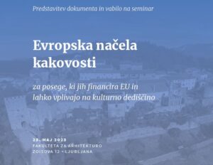 Evropska načela kakovosti za posege, ki jih financira EU in lahko vplivajo na kulturno dediščino